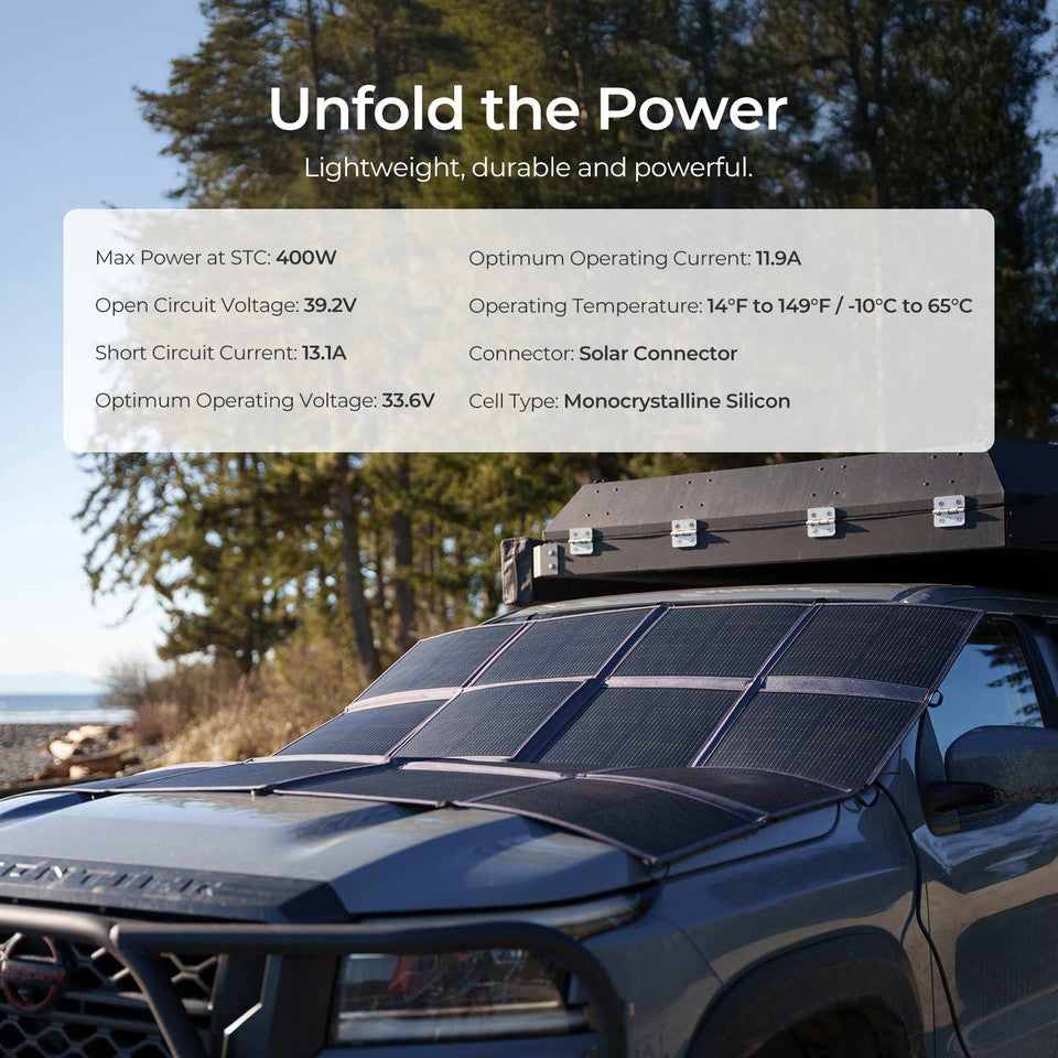 Renogy - 400W - Lightweight N-Type Portable Solar Panel Blanket