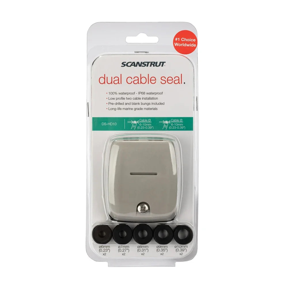 Scanstrut - DS-HD10 - 6-10mm Horizontal Double Cable Seal - Grey