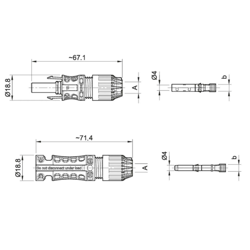 Multi-Contact Stäubli - Stäubli MC4 Evo 2 Solar Connector Pair (Pack of 10)