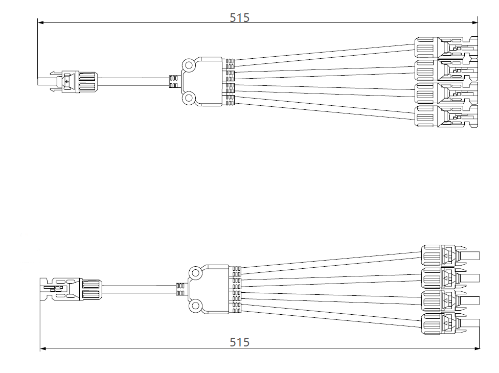 Exotronic - 4 to 1 'Y' Branch Joiner Solar Connector Pair (Pack of 5)