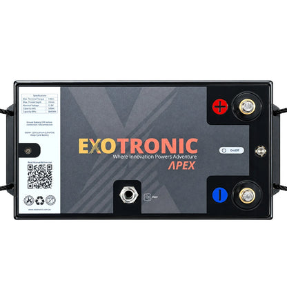 Exotronic - 12V - 300AH - Apex Vented Smart Bluetooth Lithium Battery