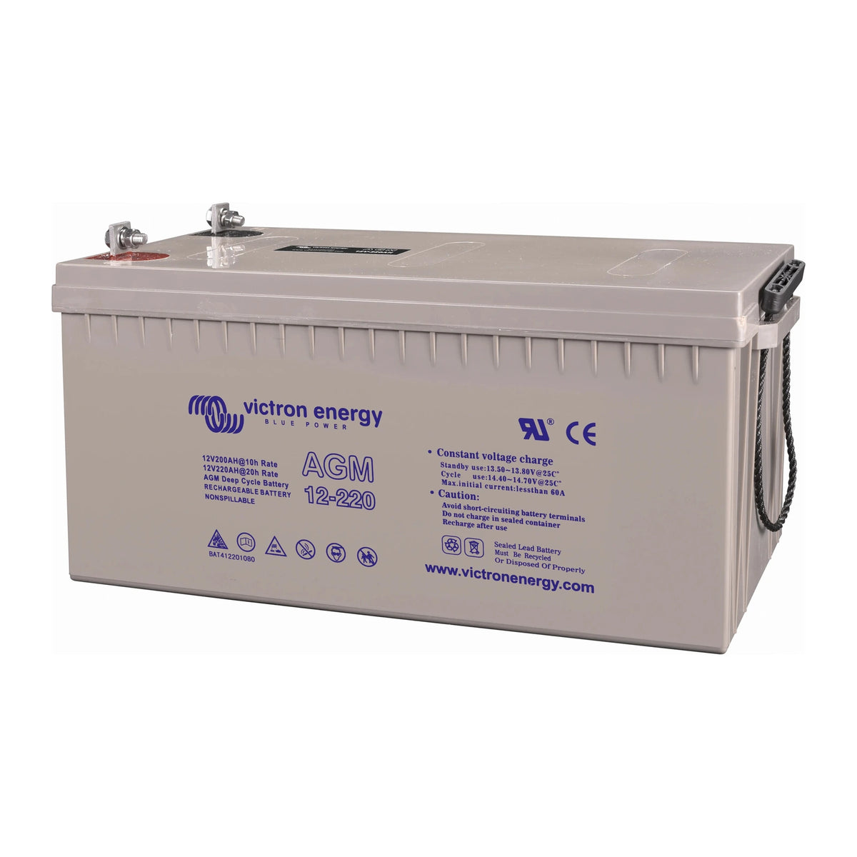 Victron Energy - 12V - 220AH - AGM Deep Cycle Battery (M8)