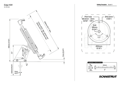 Scanstrut - 12/24V - 15W - ROKK Wireless Edge Charger